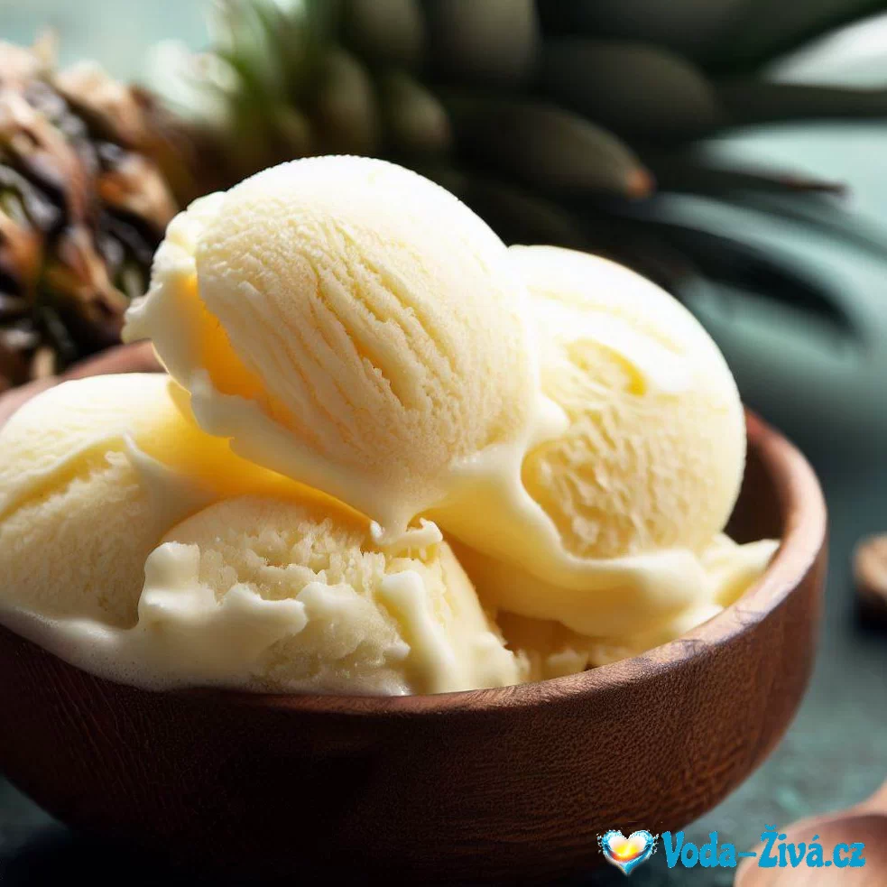 Ananasová mražená jogurtová zmrzlina